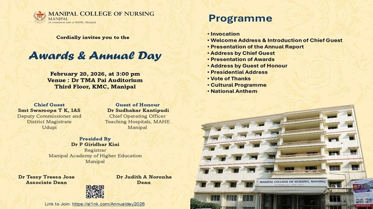 Manipal College of Nursing to Celebrate Awards & Annual Day 2026